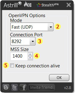 OpenVPN Options Default