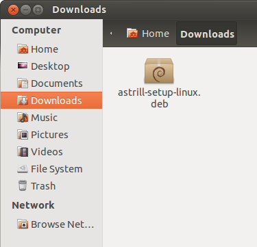 Astrill Linux Setup Icon