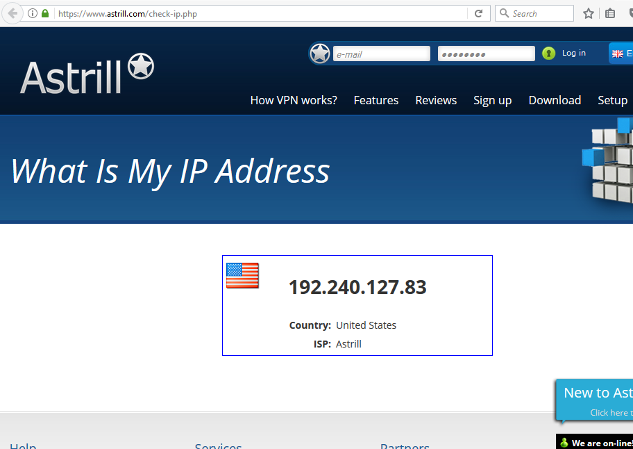 Astrill IP address