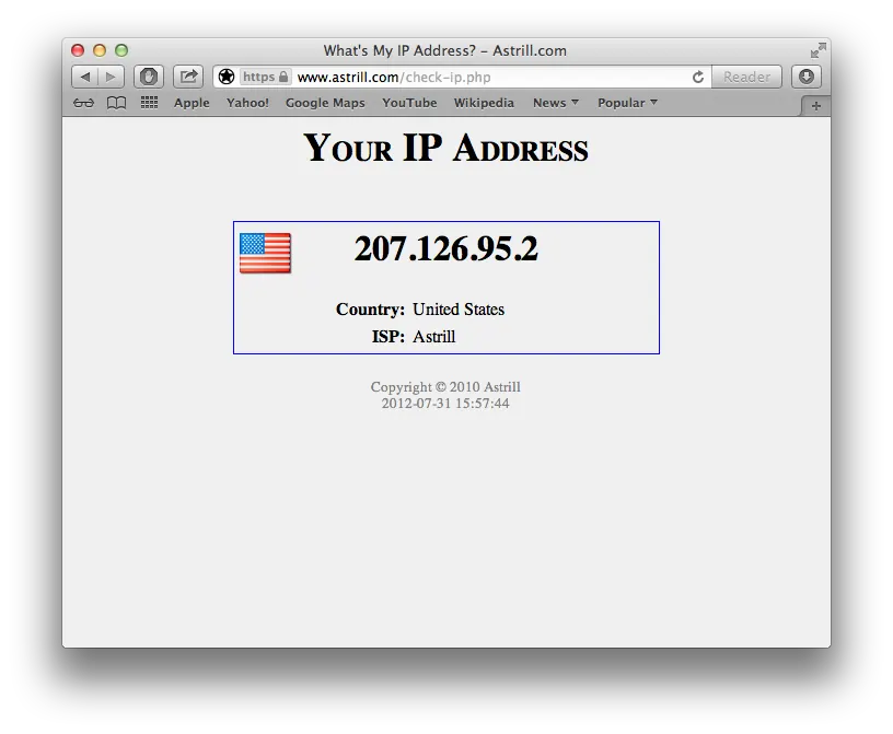 Astrill IP address